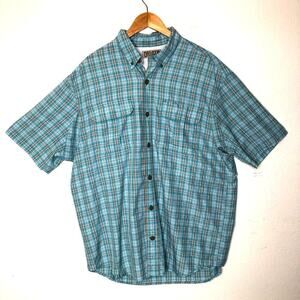 Duluth Trading Company Men's Short-Sleeve Button-down Shirt Outdoors Hiking L